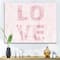Designart - Pink Pastel Love - Shabby Chic Canvas Wall Art Print